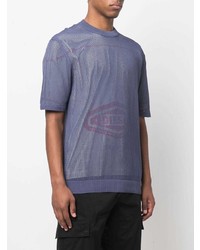 Diesel Logo Print Mesh T Shirt