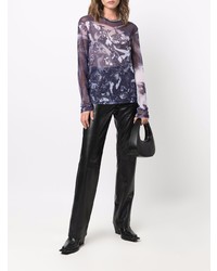 Y/Project Sheer Graphic Print Top