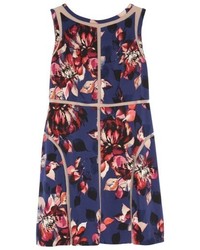 Adrianna Papell Plus Size Spliced Floral Print Jersey Dress