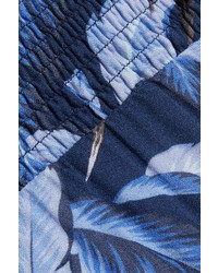 Mikoh Kahuku Printed Crepe Pants Bright Blue