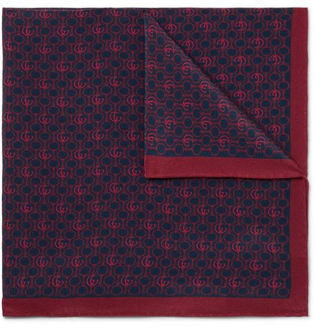 Gucci Printed Silk Pocket Square, $134, MR PORTER