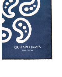 Richard James Paisley Print Silk Pocket Square