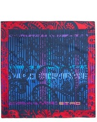 Etro Print Silk Pocket Square