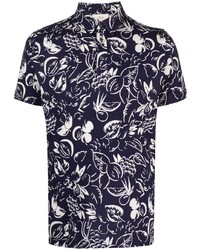 Altea Abstract Print Cotton Polo Shirt