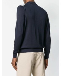 Kiton Colour Block Polo Sweater
