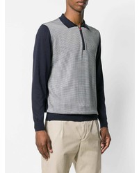 Kiton Colour Block Polo Sweater