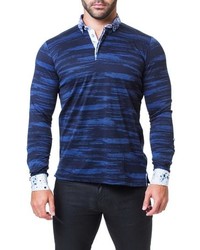Maceoo Newton Trim Fit Long Sleeve Polo