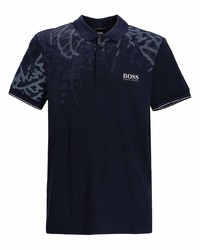 BOSS Abstract Pattern Print Polo Shirt