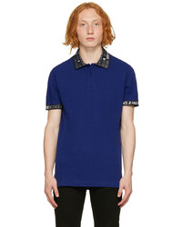 VERSACE JEANS COUTURE Blue Print Polo