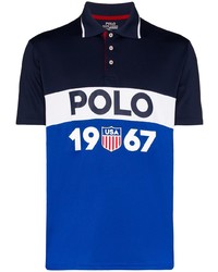 Polo Ralph Lauren Colour Blocked Logo Print Polo Shirt