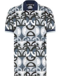Dolce & Gabbana Dg Print Piqu Polo Shirt