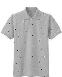 Uniqlo Dry Pique Sailboat Print Polo Shirt