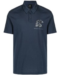 Armani Exchange Eagle Logo Print Polo Shirt