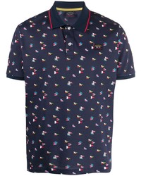 Paul & Shark Flag Print Polo Shirt