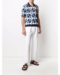 Dolce & Gabbana Geometric Pattern Polo Shirt