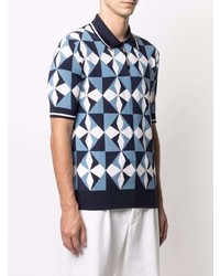 Dolce & Gabbana Geometric Pattern Polo Shirt