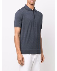 Brioni Geometric Pattern Wool Polo Shirt