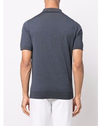 Brioni Geometric Pattern Wool Polo Shirt