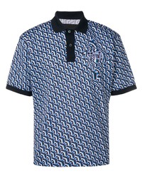 Prada Geometric Printed Polo Shirt