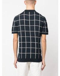 Ron Dorff Grid Print Polo Shirt