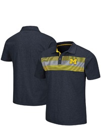 Colosseum Heathered Navy Michigan Wolverines Logan Polo At Nordstrom