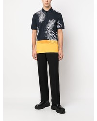 BOSS Leaf Print Cotton Polo Shirt
