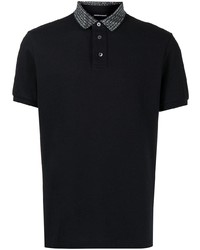 Emporio Armani Logo Print Collar Short Sleeved Polo Shirt