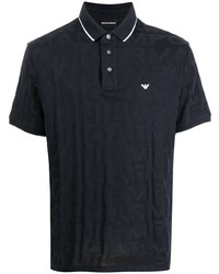 Emporio Armani Logo Print Cotton Polo Shirt