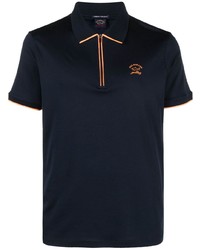 Paul & Shark Logo Print Cotton Polo Shirt