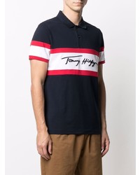 Tommy Hilfiger Logo Printed Panelled Polo Shirt