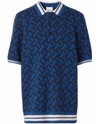 Burberry Monogram Wool Jacquard Polo Shirt