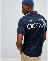 Diadora Offside Retro T Shirt With Taping In Navy