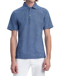 Bugatchi Ooohcotton Abstract Print Tech Polo In Classic Blue At Nordstrom