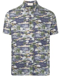 Altea Palm Tree Print Polo Shirt