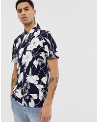 Ted Baker Polo Shirt With Leaf Print