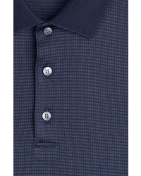 Brioni Printed Cotton Polo Shirt With Silk