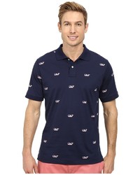 Vineyard Vines Printed Flag Whale Jersey Polo