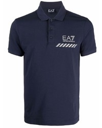 Ea7 Emporio Armani Stripe Logo Print Polo Shirt