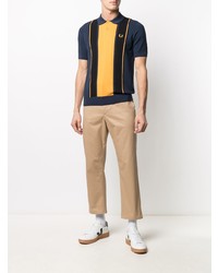 Fred Perry Striped Knit Boucle Polo Shirt