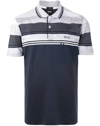 BOSS Striped Short Sleeved Polo Shirt