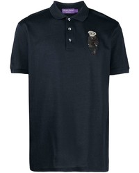 Ralph Lauren Purple Label Teddy Bear Print Short Sleeved Polo Shirt