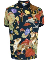 Etro Water Lily Print Polo Shirt
