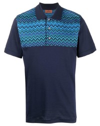 Missoni Zigzag Print Cotton Polo Shirt