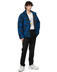 Kenzo Blue Down Monogram Sport Jacket