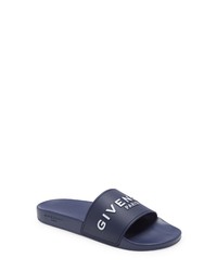 Givenchy Logo Slide Sandal In Blue At Nordstrom