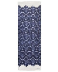 Alexander McQueen Oval Skull Lace Print Scarf