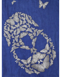 Elsa Marotta Butterfly Printed Cashmere Scarf