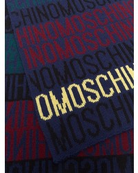 Moschino Intarsia Knit Wool Blend Scarf
