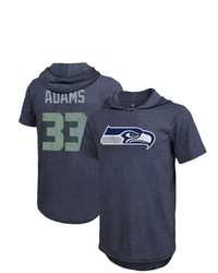 Majestic Threads Fanatics Branded Jamal Adams College Navy Seattle Seahawks Player Name Number Hoodie T Shirt