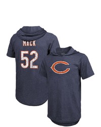 Majestic Threads Fanatics Branded Khalil Mack Navy Chicago Bears Player Name Number Tri Blend Hoodie T Shirt At Nordstrom